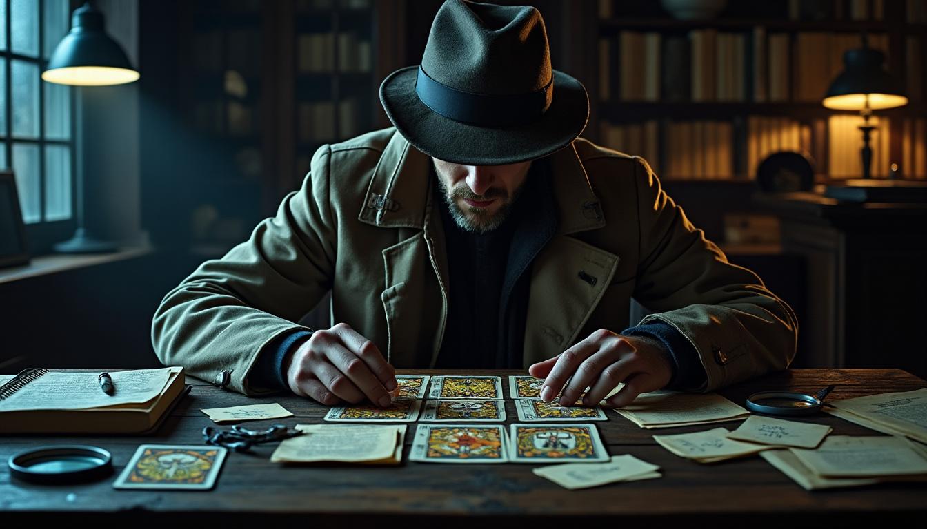plongez dans l'univers captivant de 'le tueur au tarot', une enquête haletante qui vous tiendra en haleine du début à la fin. suivez les pas de detective box dans une histoire pleine de suspense et de mystères à élucider. préparez-vous à résoudre des énigmes palpitantes et à découvrir des secrets enfouis.