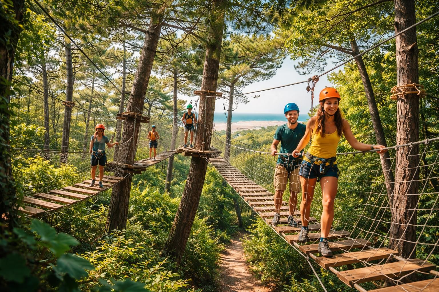 découvrez l'accrobranche à l'île de ré, une aventure inoubliable en pleine nature idéale pour toute la famille. profitez d'activités ludiques et sécurisées au cœur d'un cadre naturel exceptionnel.